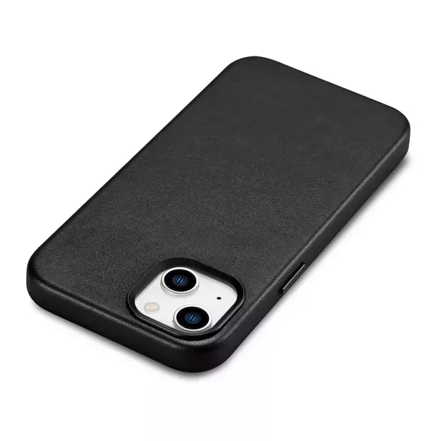 iCarer Case Leather cover for iPhone 14 Plus genuine leather case black (compatible with MagSafe) 27