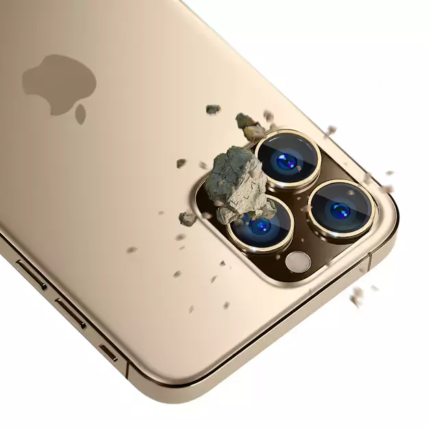 iPhone 13 Pro Max / 13 Pro 9H Camera Glass for 3mk Lens Protection Pro Series Lens - Gold 5