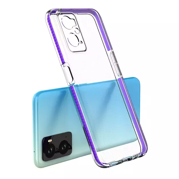 Spring Case Cover for Realme 9i, Oppo A36 / A76 / A96 Silicone Cover with Frame light pink 2