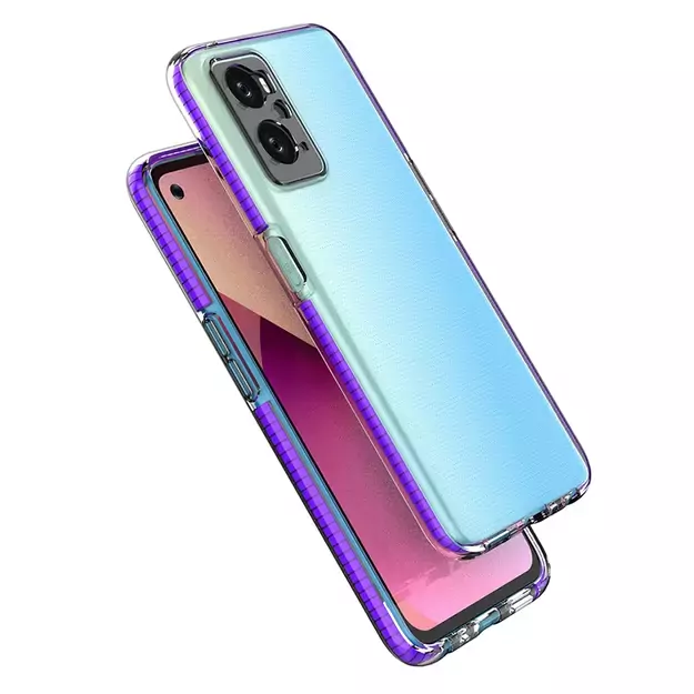 Spring Case Cover for Realme 9i, Oppo A36 / A76 / A96 Silicone Cover with Frame light pink 3
