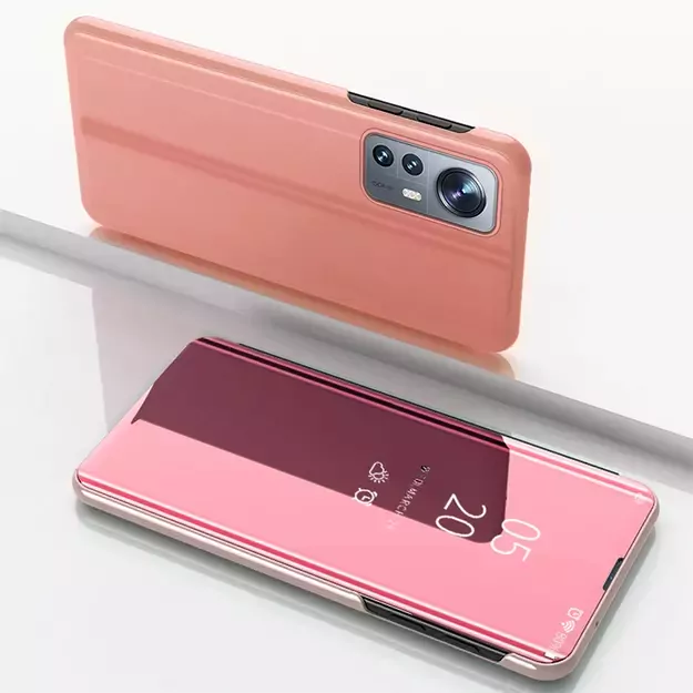 Clear View Case cover for Xiaomi 12 Lite cover with a flap pink 8