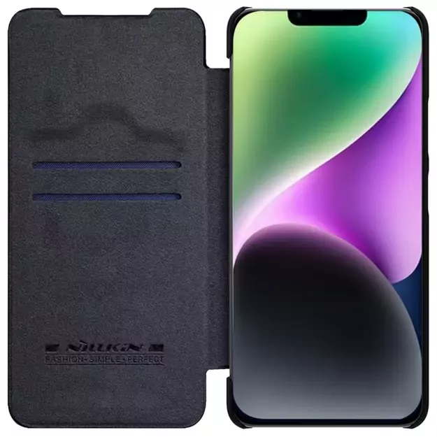 Nillkin Qin Leather Pro Case iPhone 14 Plus Camera Cover Holster Cover Flip Case Black 20