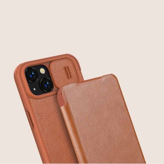 Nillkin Qin Leather Pro Case iPhone 14 Plus Camera Cover Holster Cover Flip Case Black 1