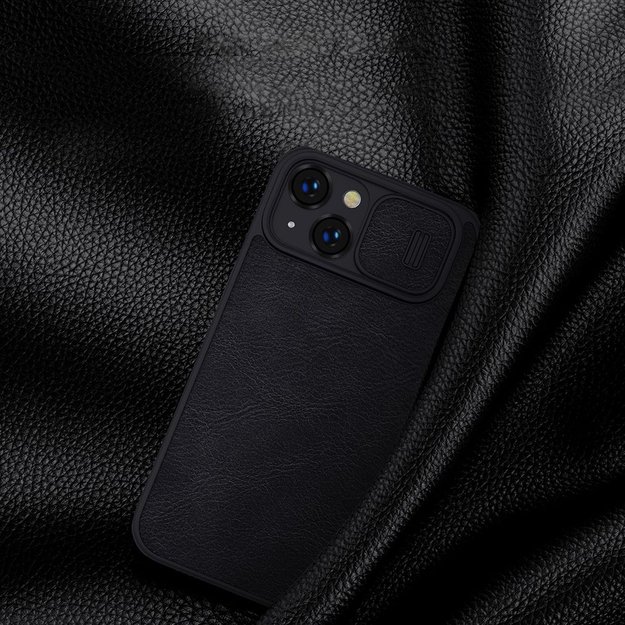 Nillkin Qin Leather Pro Case iPhone 14 Plus Camera Cover Holster Cover Flip Case Black 2