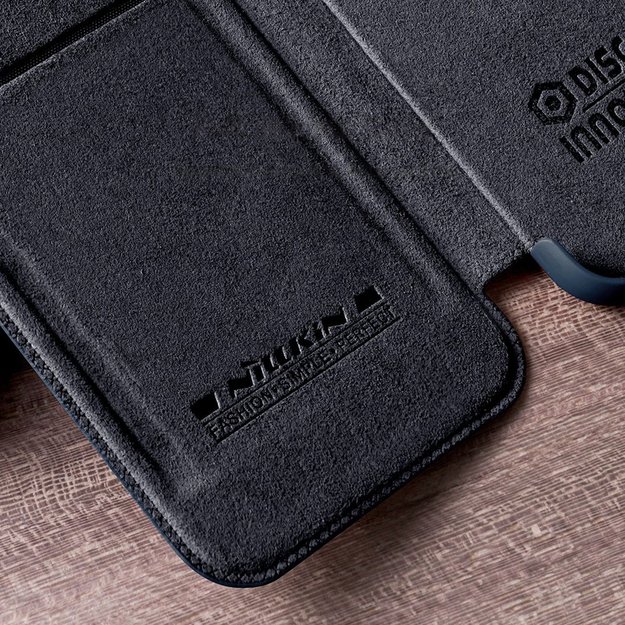 Nillkin Qin Leather Pro Case iPhone 14 Plus Camera Cover Holster Cover Flip Case Black 6