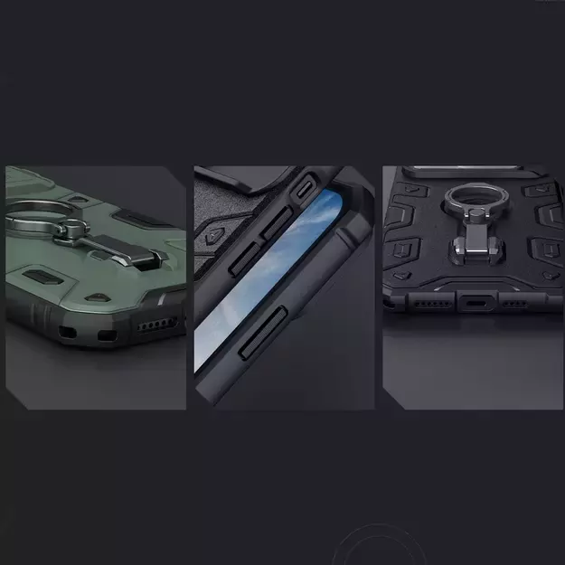 Nillkin CamShield Armor Pro Case iPhone 14 Plus armored cover with camera cover ring stand blue 13