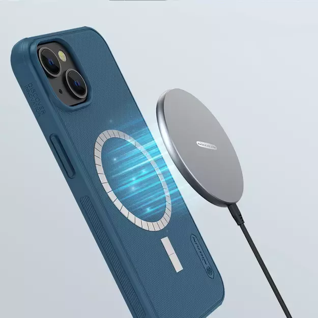 Nillkin Super Frosted Shield Pro Magnetic Case for iPhone 14 Plus with MagSafe magnetic blue 21