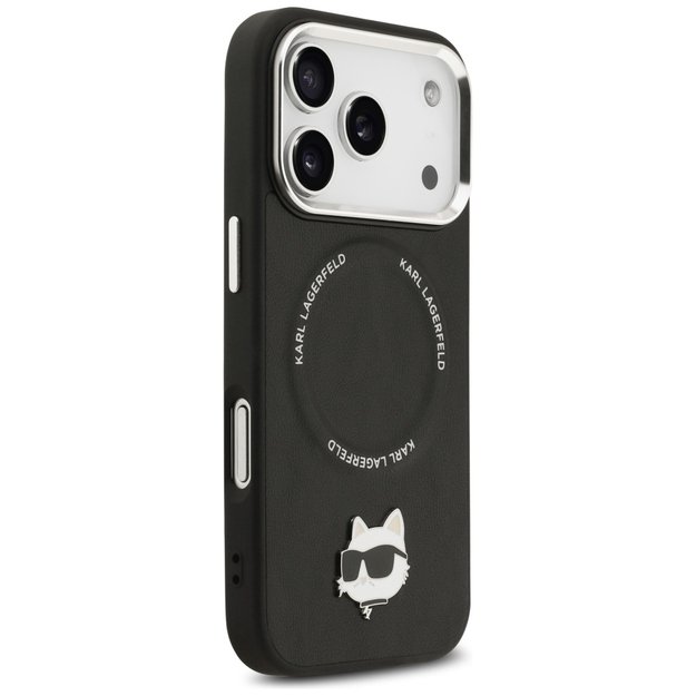 Karl Lagerfeld Choupette Pin MagSafe Case for iPhone 17 Pro Max - Black 3