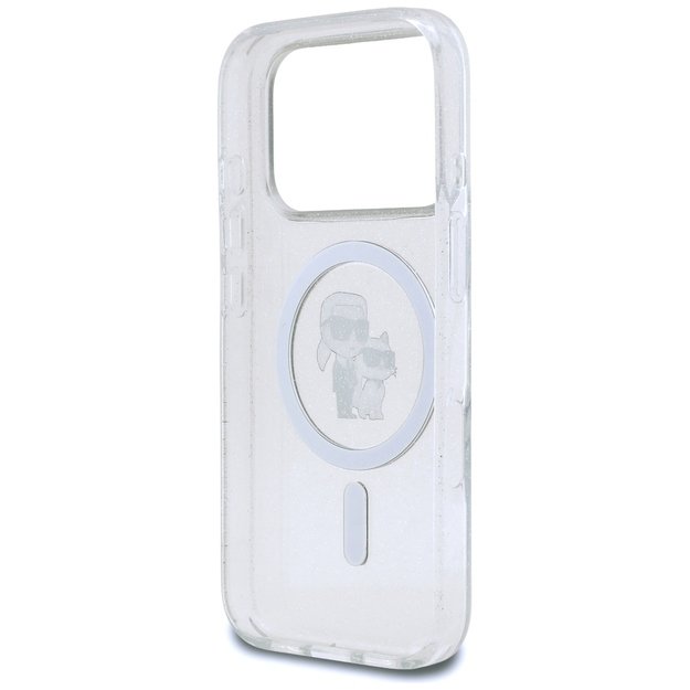 Karl Lagerfeld IML Karl Choupette Glitter MagSafe Case for iPhone 17 Pro Max - Transparent 6