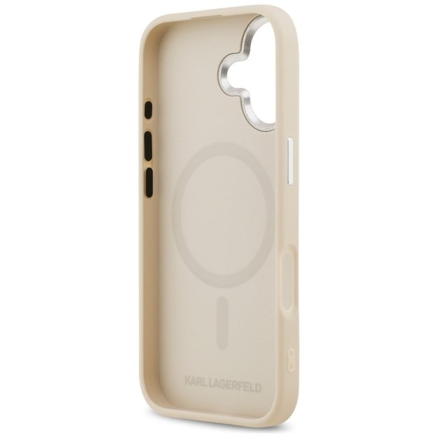 Karl Lagerfeld Karl &amp  Choupette Pins MagSafe Case for iPhone 17 - Beige 6