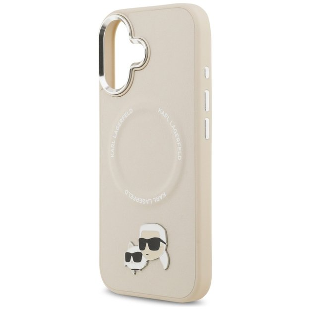 Karl Lagerfeld Karl &amp  Choupette Pins MagSafe Case for iPhone 17 - Beige 5