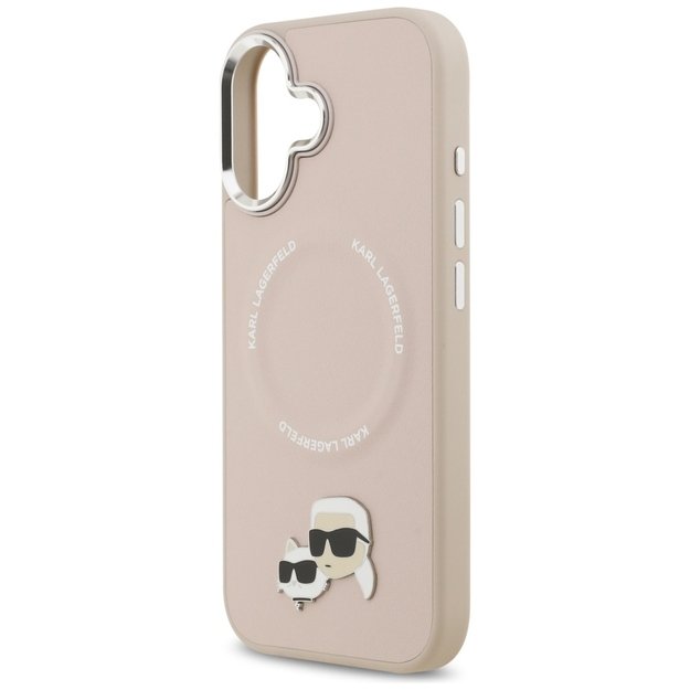 Karl Lagerfeld Karl &amp  Choupette Pins MagSafe Case for iPhone 17 Pink 5