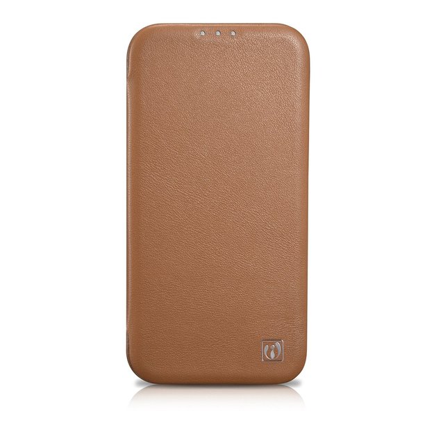 iCarer CE Premium Leather Folio Case iPhone 14 Pro Magnetic Flip Leather Folio Case MagSafe brown (WMI14220714-BN) 1