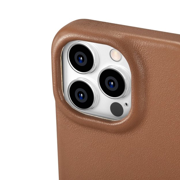 iCarer CE Premium Leather Folio Case iPhone 14 Pro Magnetic Flip Leather Folio Case MagSafe brown (WMI14220714-BN) 12