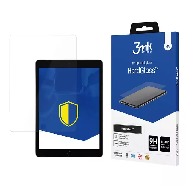 Tempered glass 3mk HardGlass for Apple iPad 10.2&quot  2020 (8th gen.) / iPad 10.2&quot  2021 (9th gen.)