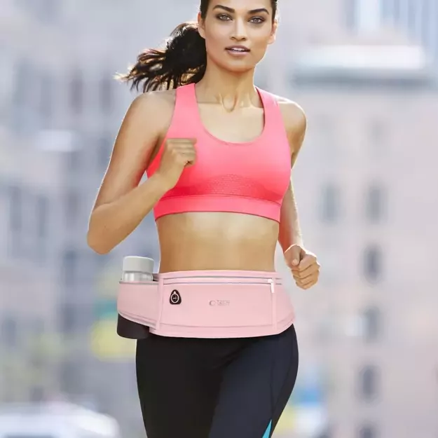 Tech-Protect M3 Universal Sport Waist Bag - Pink 12