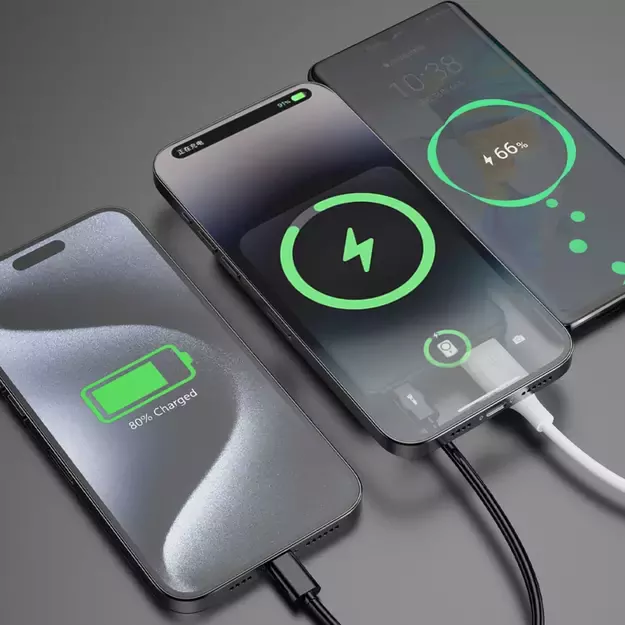 Powerbank Dudao K14S+ 10000mAh 20W USB-A / USB-C / MagSafe with stand - black 4