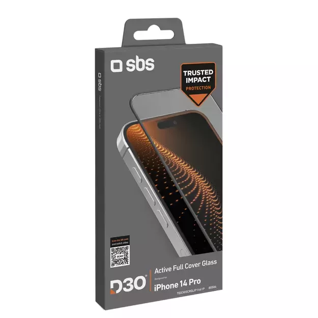 SBS D3O tempered glass with frame for iPhone 14 Pro 5