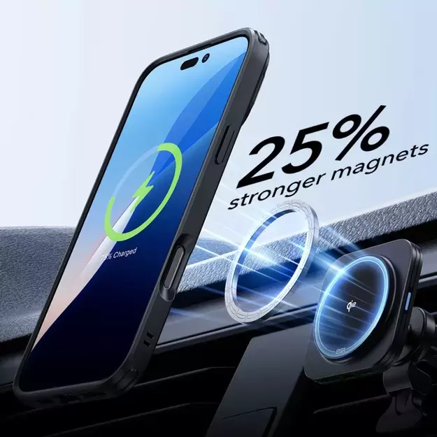 ESR Classic Hybrid Kickstand Halolock MagSafe Case Set + Tempered Glass for iPhone 16 Pro - Black 7