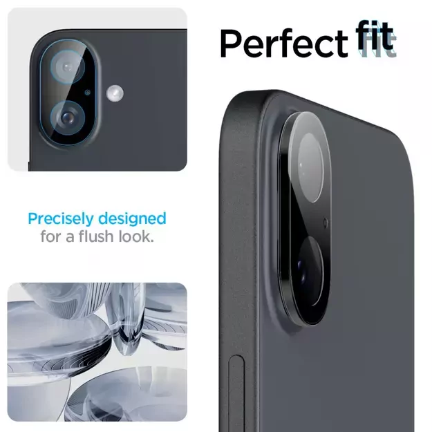 Spigen Optik GLAS.TR Camera Protector 2-PACK for iPhone 16 / 16 PLUS - Black 23