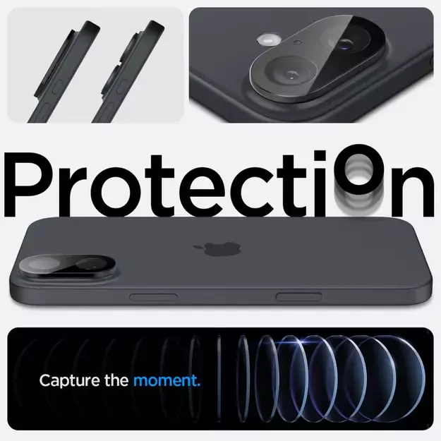 Spigen Optik GLAS.TR Camera Protector 2-PACK for iPhone 16 / 16 PLUS - Black 22