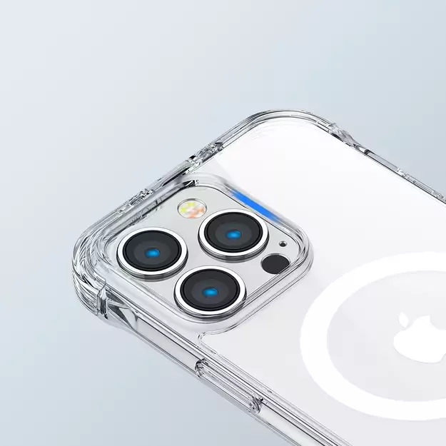 Joyroom Magnetic Defender Magnetic Case for iPhone 14 Plus Armored Case with Hooks Stand Clear (MagSafe Compatible) 3