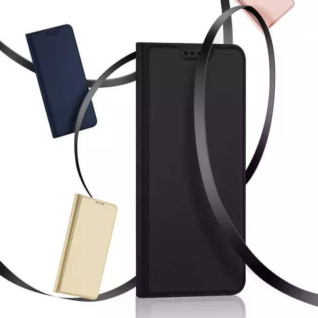 Dux Ducis Skin Pro case for Oppo Reno 8 flip cover card wallet stand black 3