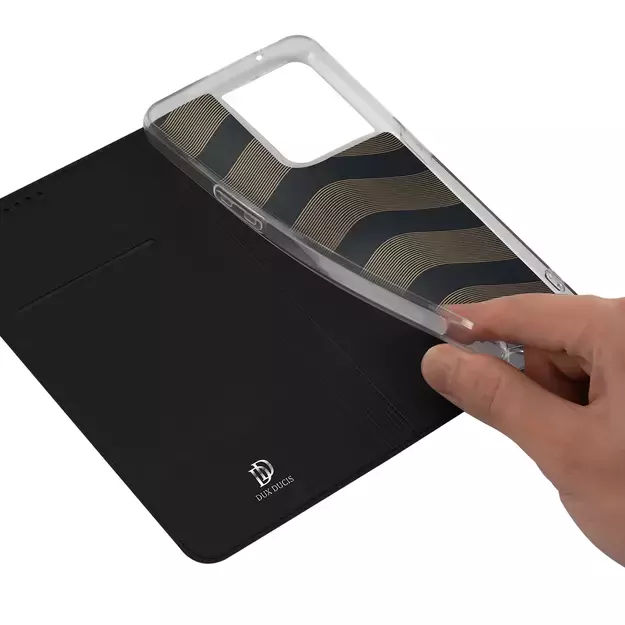 Dux Ducis Skin Pro case for Oppo Reno 8 flip cover card wallet stand black 34