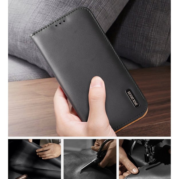 Dux Ducis Hivo Leather Flip Cover Genuine Leather Wallet for Cards and Documents iPhone 14 Pro Max Red 9
