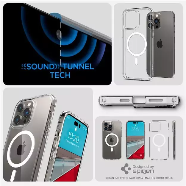 Spigen Ultra Hybrid Mag Case with MagSafe for iPhone 14 Pro Max - Clear/White 18