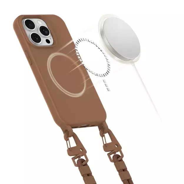 Tech-Protect MagNecklace MagSafe iPhone 15 Pro Case - Brown 7