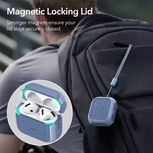 ESR Orbit Halolock MagSafe case for Apple AirPods 4 - blue 8