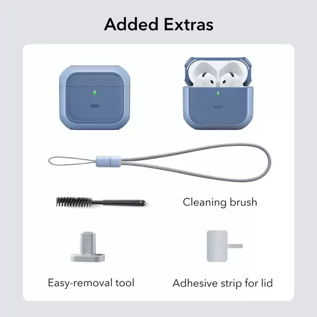 ESR Orbit Halolock MagSafe case for Apple AirPods 4 - blue 14