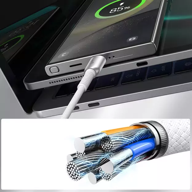 Joyroom S-A51 Cutting-Edge Series 3A USB-A - USB-C cable 1.2m - light gray 15