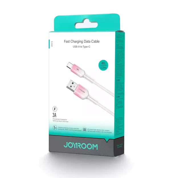 Joyroom S-A42 Crystal-Clear Series 3A USB-A - USB-C cable 1.2m - white 20