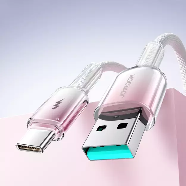 Joyroom S-A42 Crystal-Clear Series 3A USB-A - USB-C cable 1.2m - white 21