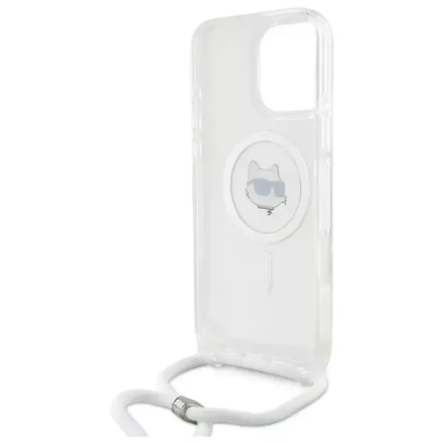 Karl Lagerfeld IML Choupette Head &amp  Cord Magsafe Case for iPhone 16 Pro Max - Clear 11