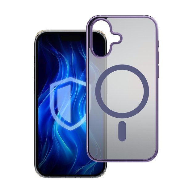 3mk Frosty MagCase Purple Case for Apple iPhone 16 - purple 1