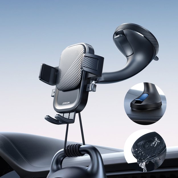 Joyroom JR-OK6 clamp phone holder for glass - black 6