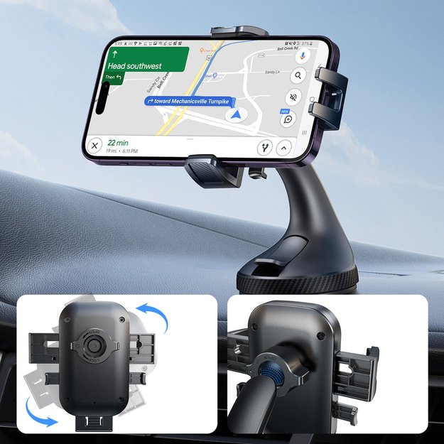 Joyroom JR-OK6 clamp phone holder for glass - black 9