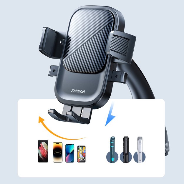 Joyroom JR-OK6 clamp phone holder for glass - black 10