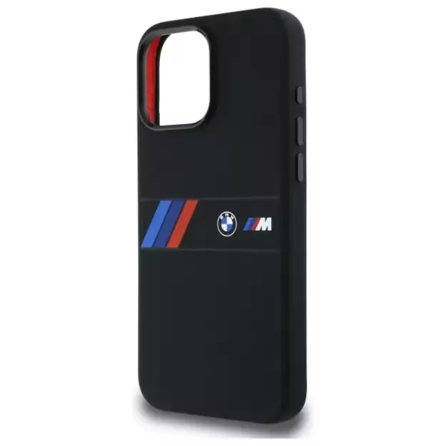 BMW Silicone Middle Stripe MagSafe Case for iPhone 16 Pro Max - Black 12
