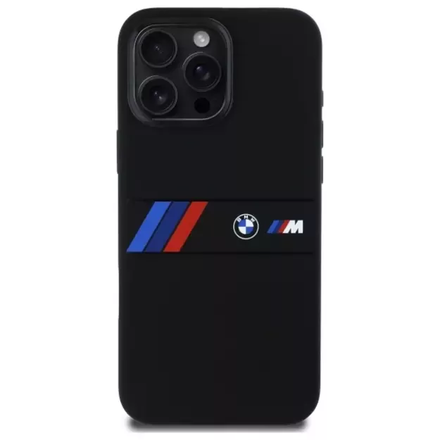 BMW Silicone Middle Stripe MagSafe Case for iPhone 16 Pro Max - Black 9
