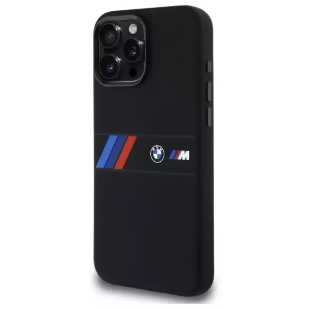 BMW Silicone Middle Stripe MagSafe Case for iPhone 16 Pro Max - Black 8