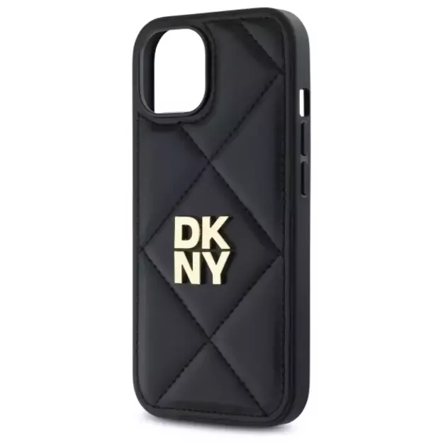 DKNY Quilted Stack Logo iPhone 15 Case - Black 12