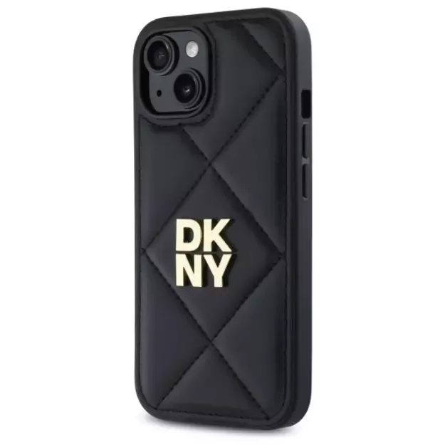 DKNY Quilted Stack Logo iPhone 15 Case - Black 8
