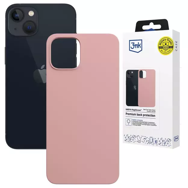 3mk Hardy MagSilicone Case for Apple iPhone 15 Plus - Pink