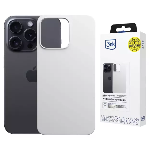 3mk Hardy MagSilicone Case for Apple iPhone 13 Pro - White