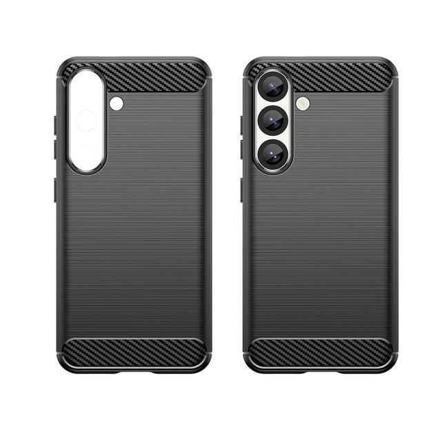 Carbon Case Flexible Silicone for Samsung Galaxy XCover 7 Pro - Black 1