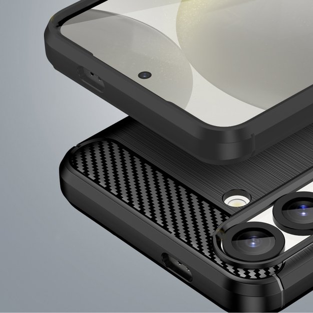 Carbon Case Flexible Silicone for Samsung Galaxy XCover 7 Pro - Black 6